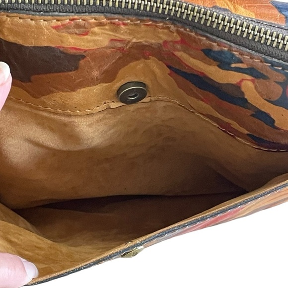 Patricia Nash Avellino Leather Camo Crossbody Bag - Classic Sleek Go-Any Where - Picture 7 of 16